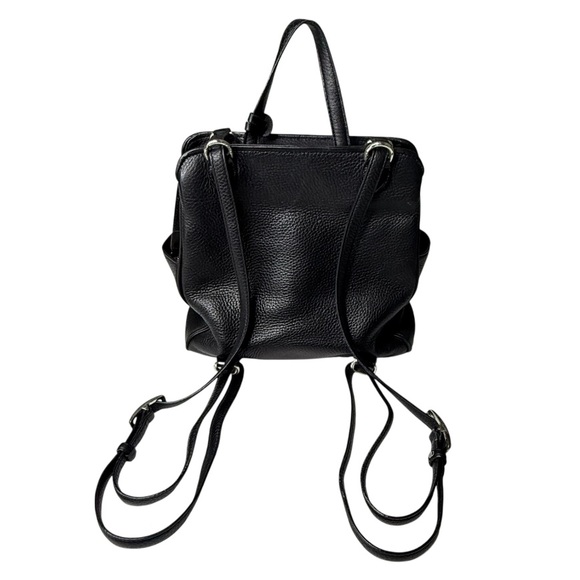 Brighton Donatella Leather Black Croc Embossed Backpack Purse Travel Work Bag - Picture 2 of 15